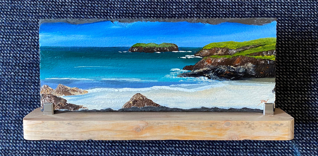 Oil painting on slate ~ Bayble