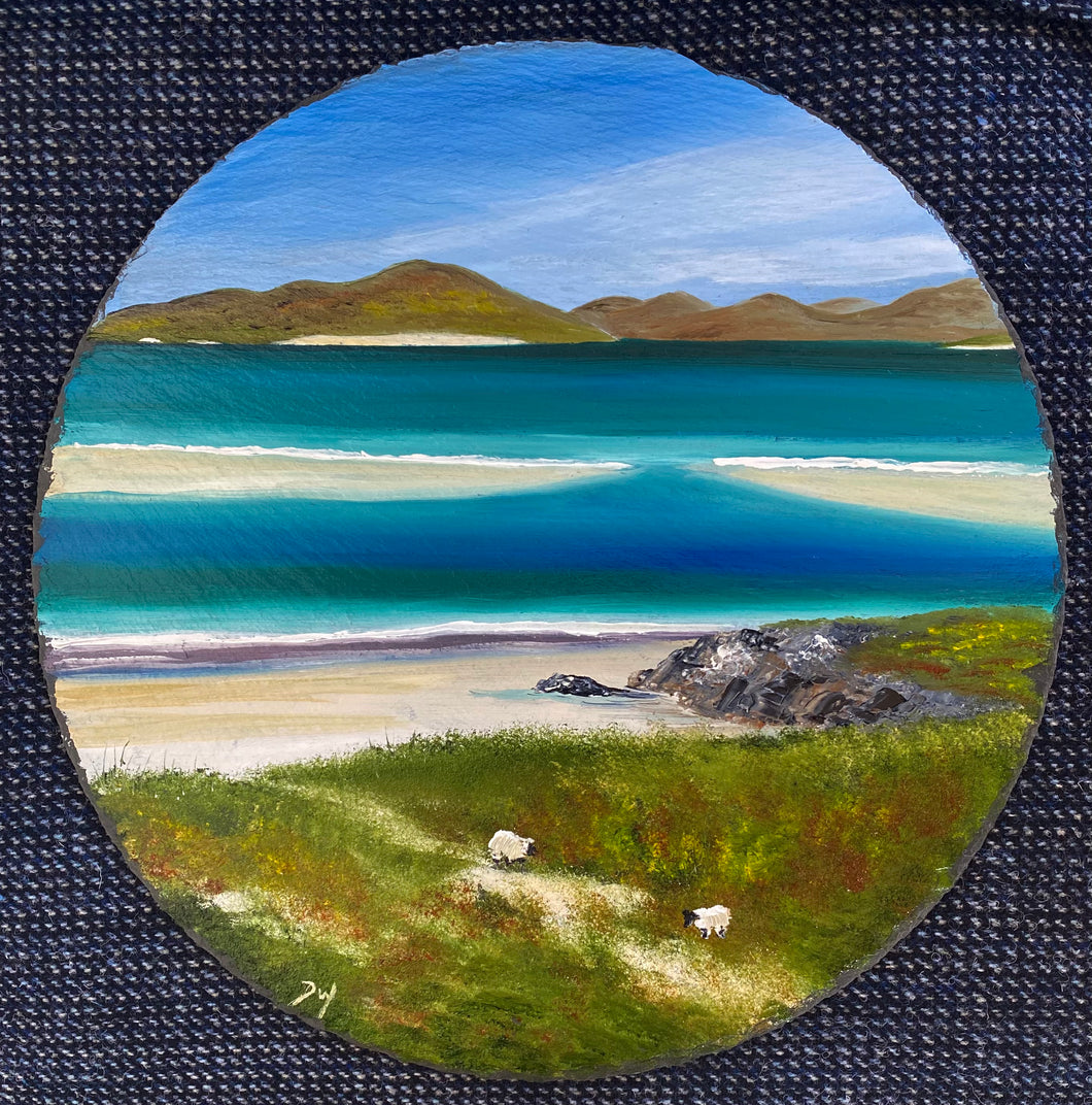 Oil painting on slate ~ Seilebost