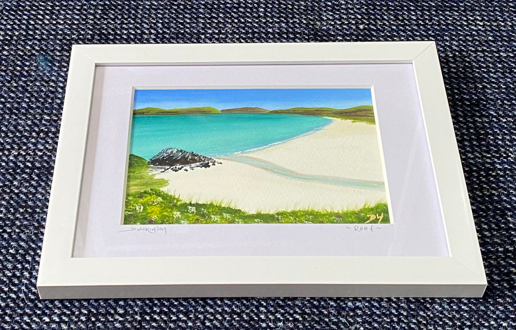 Framed mini oil painting ~ Reef