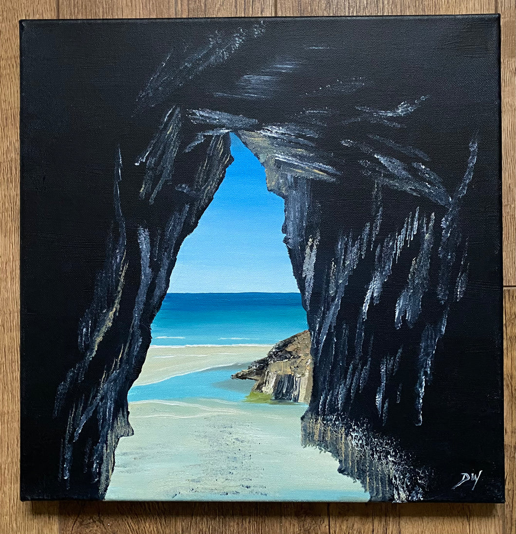 Original oil painting ~ Garry Beach 40cm x 40cm