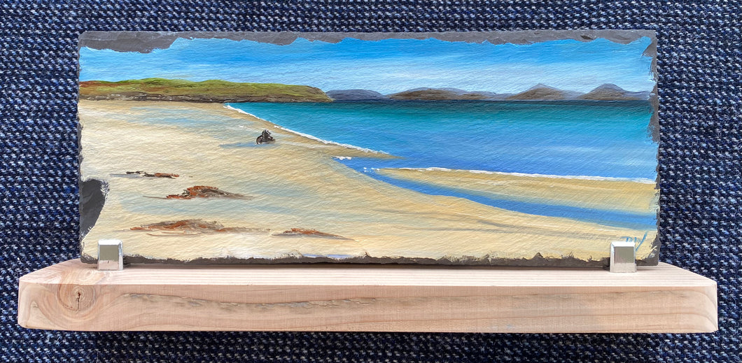 Oil painting on slate ~ Gress