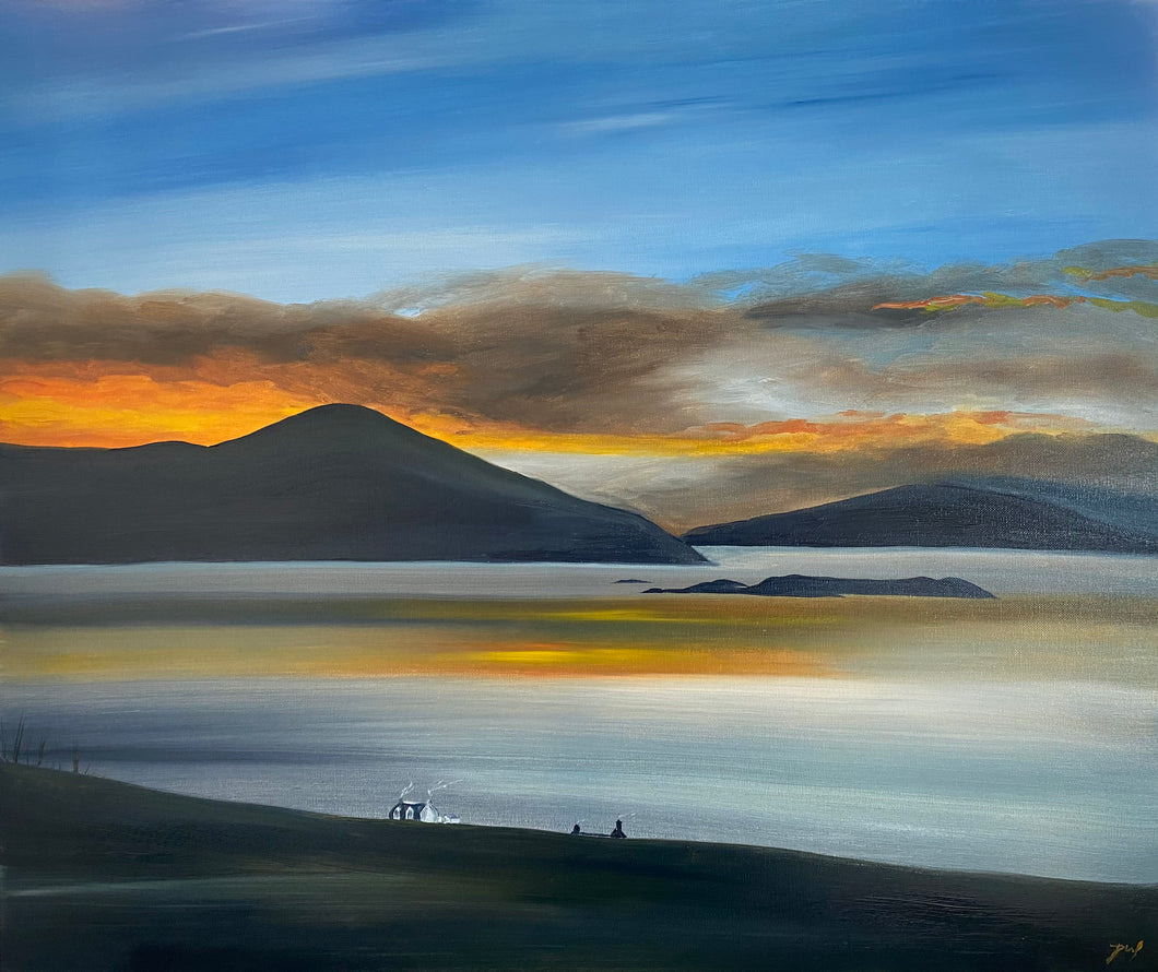 Original oil painting ~ Sunset at Ardhasaig 60cm x 50cm
