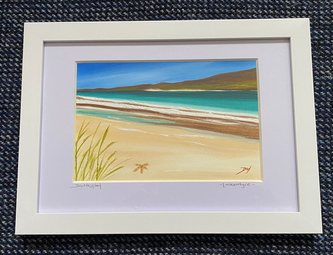 Framed mini oil painting ~ Luskentyre