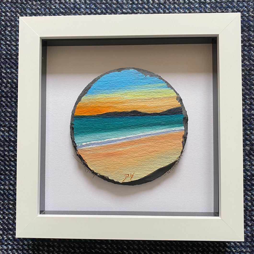 Framed mini slate oil painting ~ Niseaboist