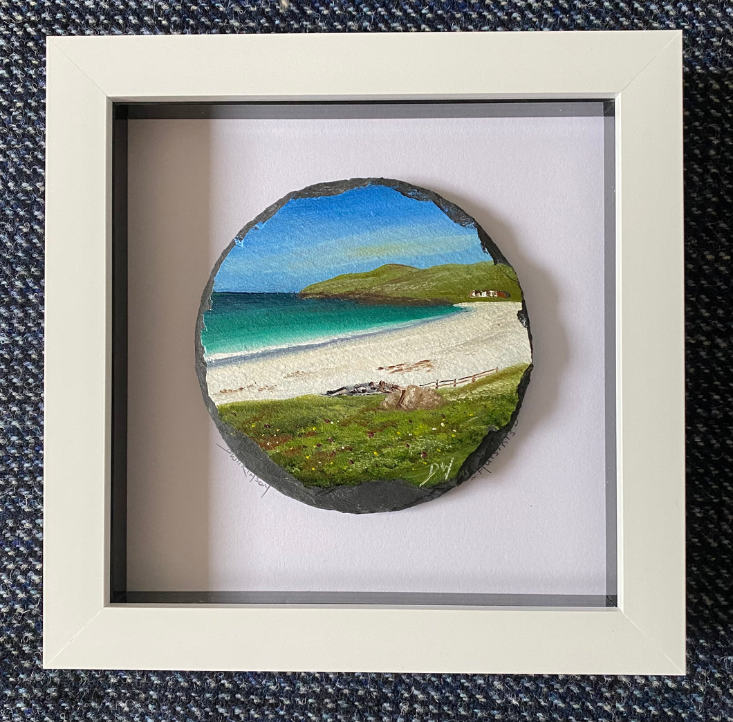 Framed mini slate oil painting ~ Huisinis