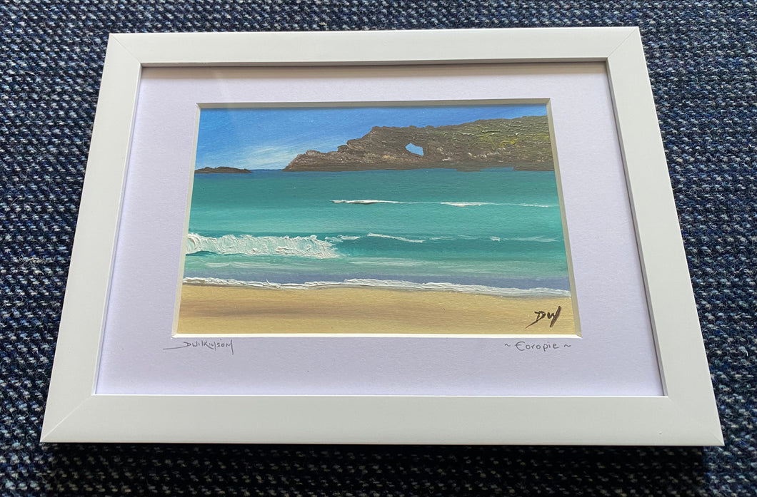 Framed mini oil painting ~ Eoropie