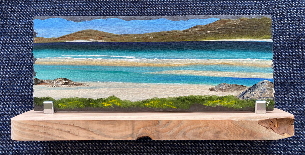 Oil painting on slate ~ Seilebost