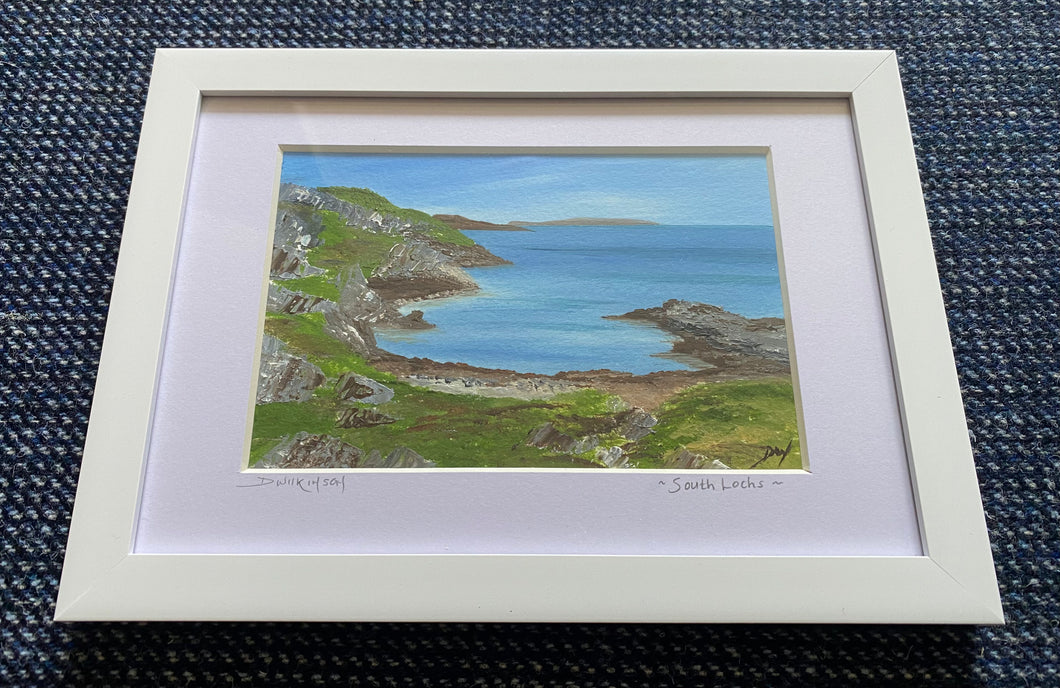 Framed mini oil painting ~ South Lochs