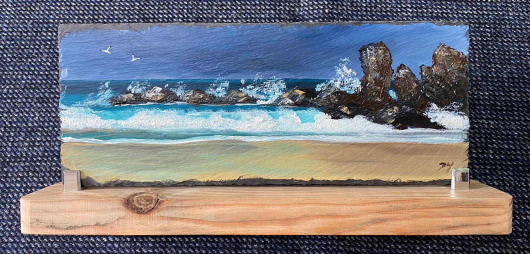 Oil painting on slate ~ Dail Mòr