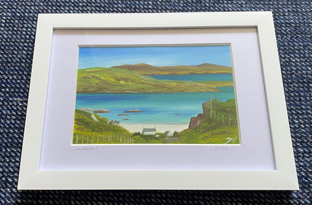 Framed mini oil painting ~ Valtos