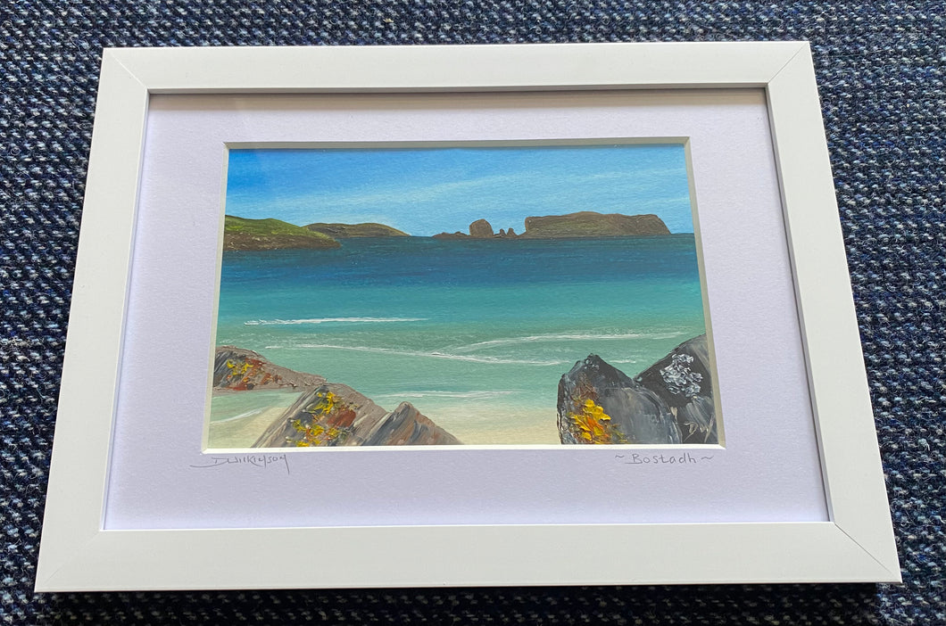 Framed mini oil painting ~ Bostadh