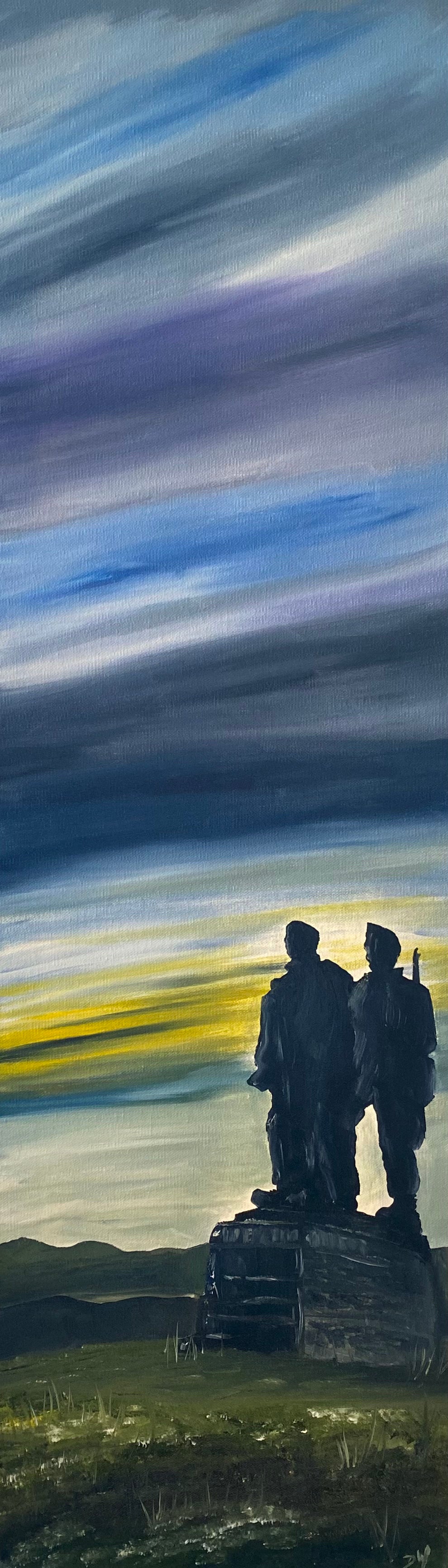 Original oil painting ~ Commando Memorial